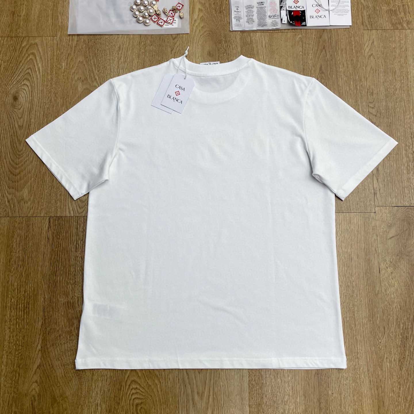Casablanca DRIP LOGO SHORT SLEEVE T‑SHIRT C1128 - DopestKickz