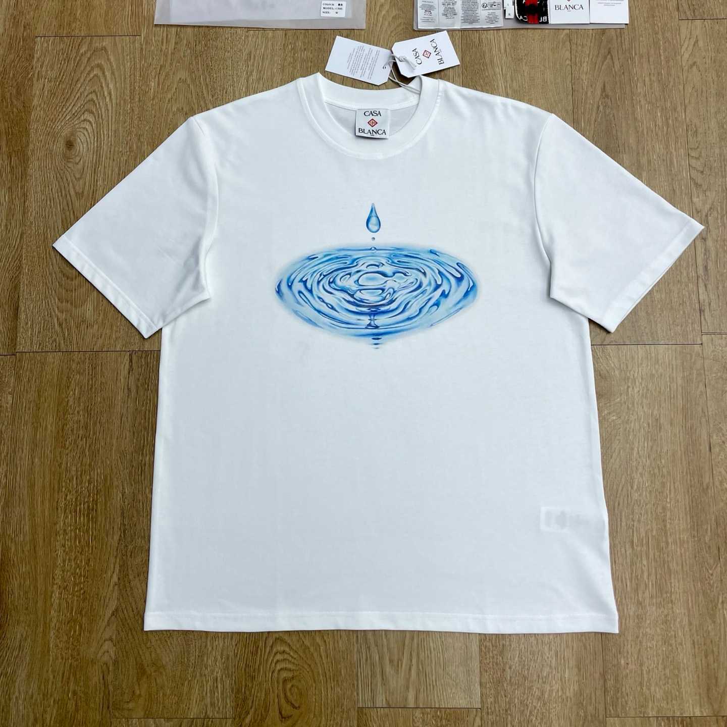 Casablanca DRIP LOGO SHORT SLEEVE T‑SHIRT C1128 - DopestKickz