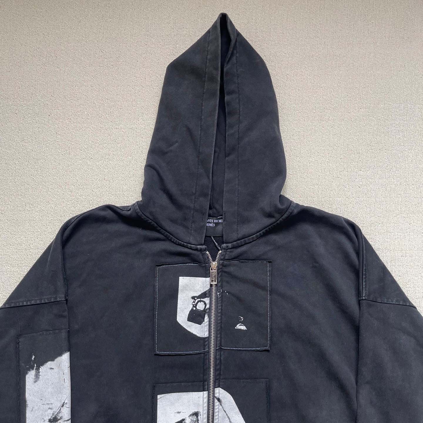 Enfants Riches Déprimés  Madonne Assemblage Zip Up Hoodie 'Faded Black' - DopestKickz