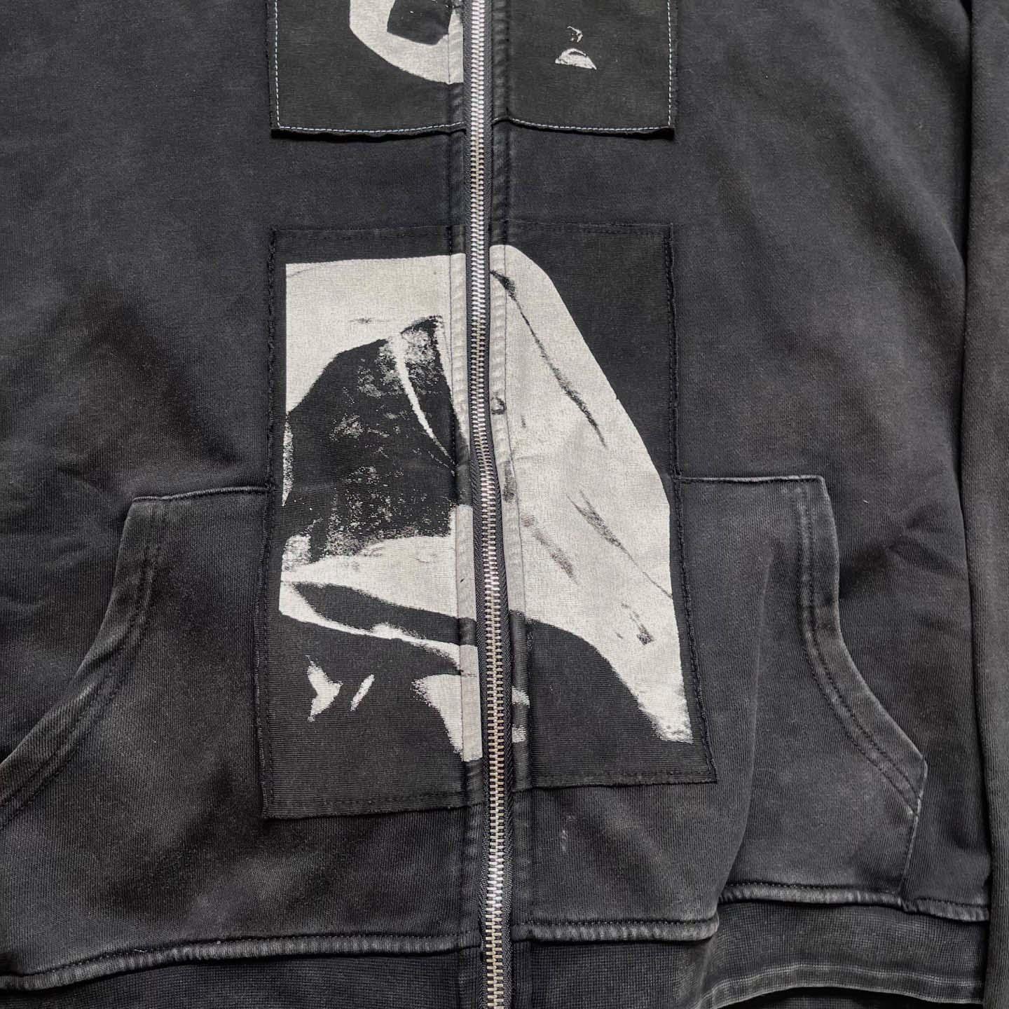 Enfants Riches Déprimés  Madonne Assemblage Zip Up Hoodie 'Faded Black' - DopestKickz