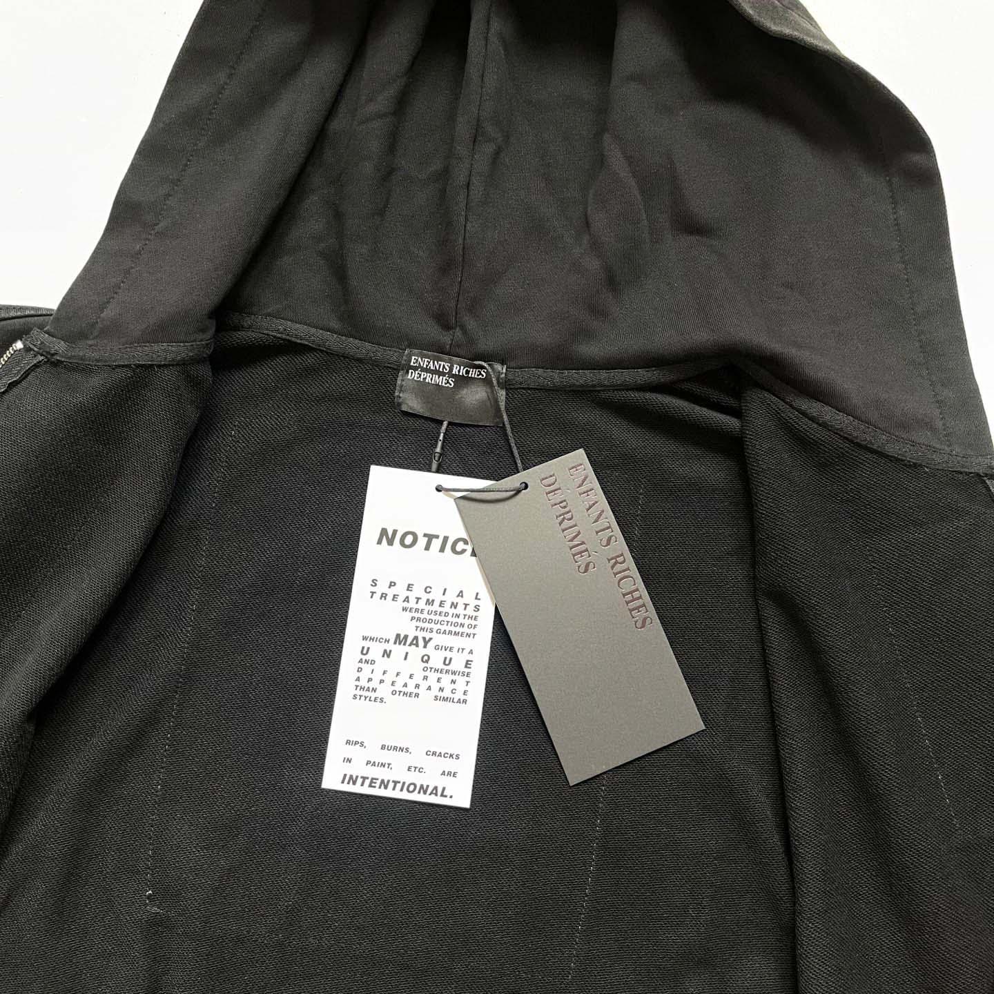 Enfants Riches Déprimés  Madonne Assemblage Zip Up Hoodie 'Faded Black' - DopestKickz