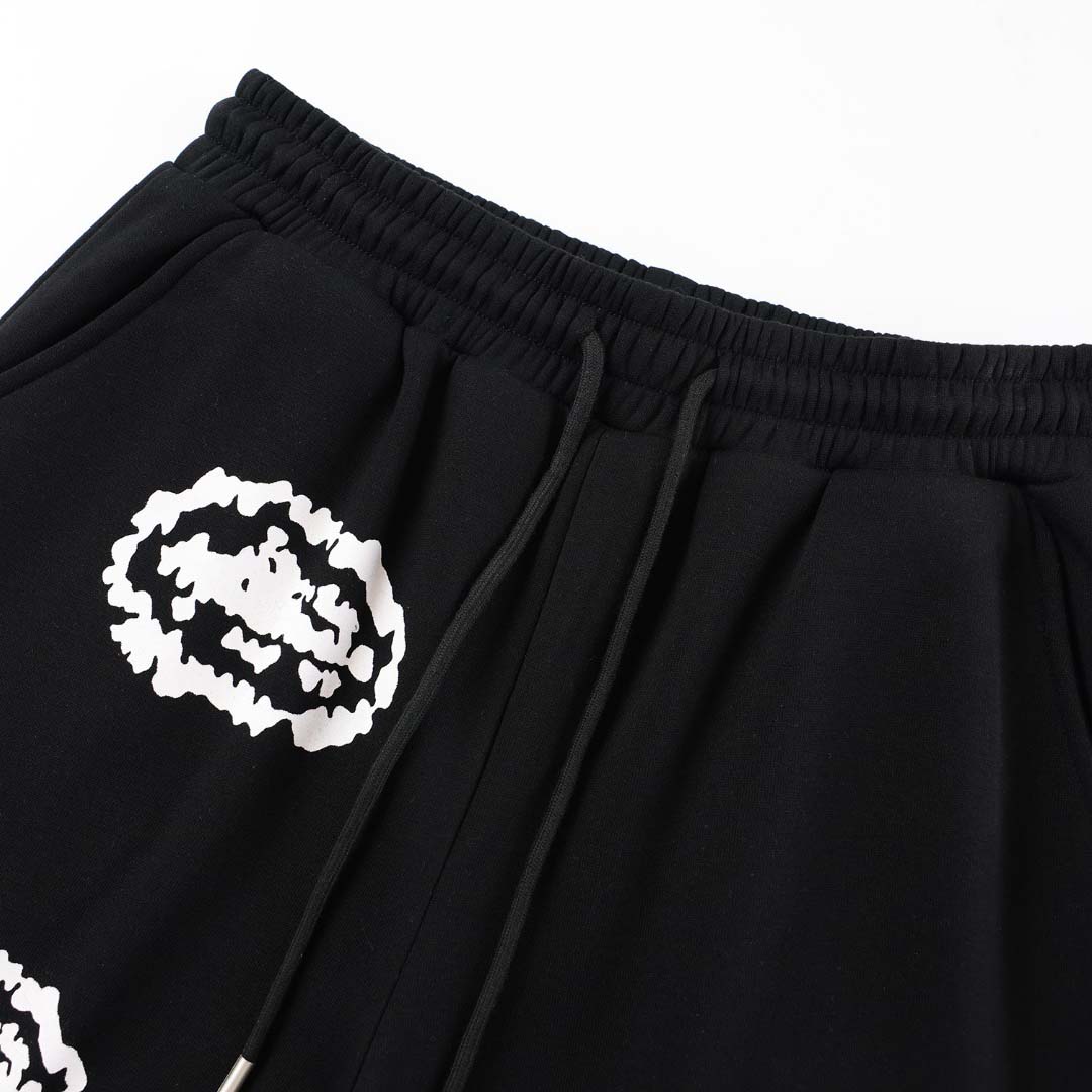 Denim Tears x Corteiz Cotton Wreath Sweatpants 'Black' - DopestKickz