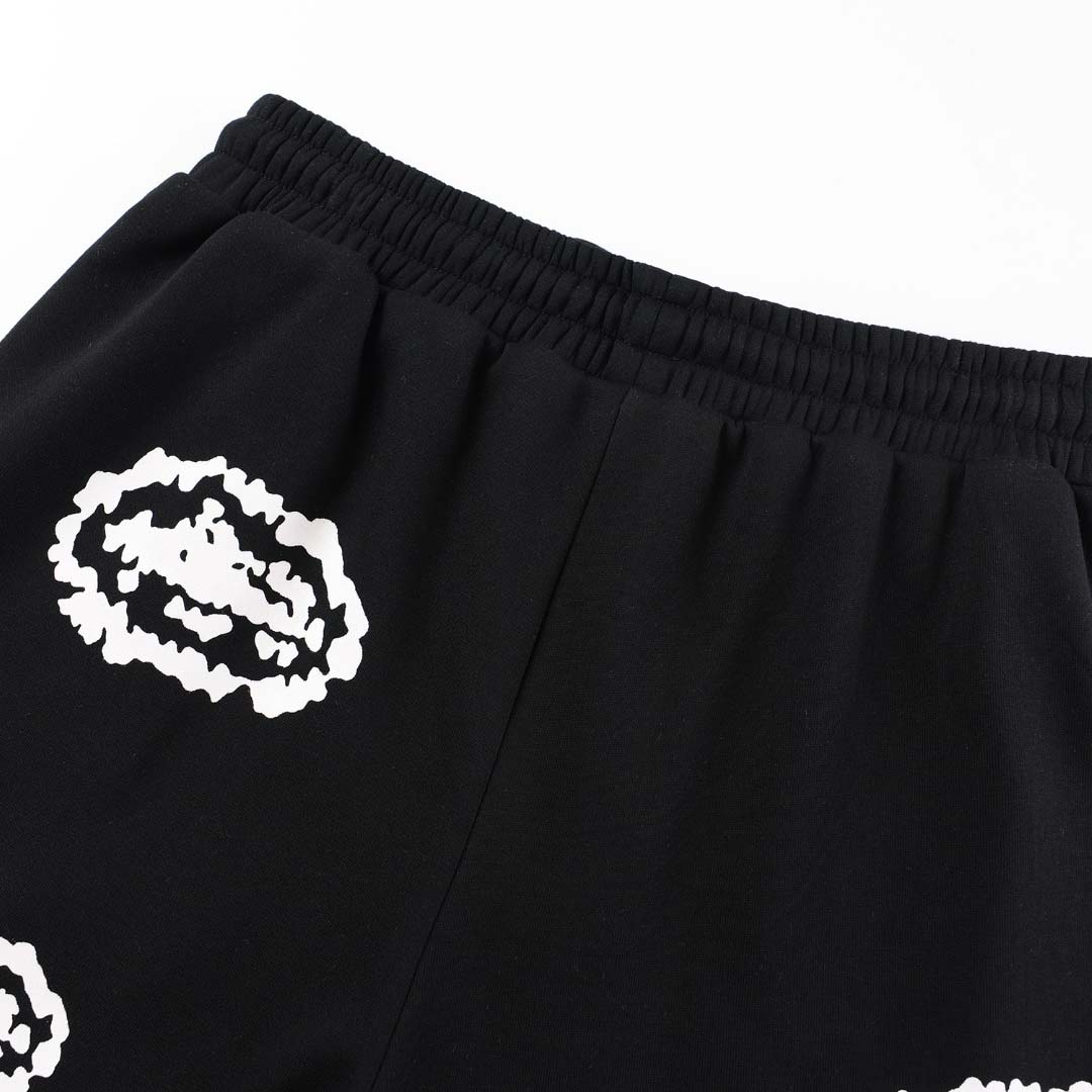 Denim Tears x Corteiz Cotton Wreath Sweatpants 'Black' - DopestKickz