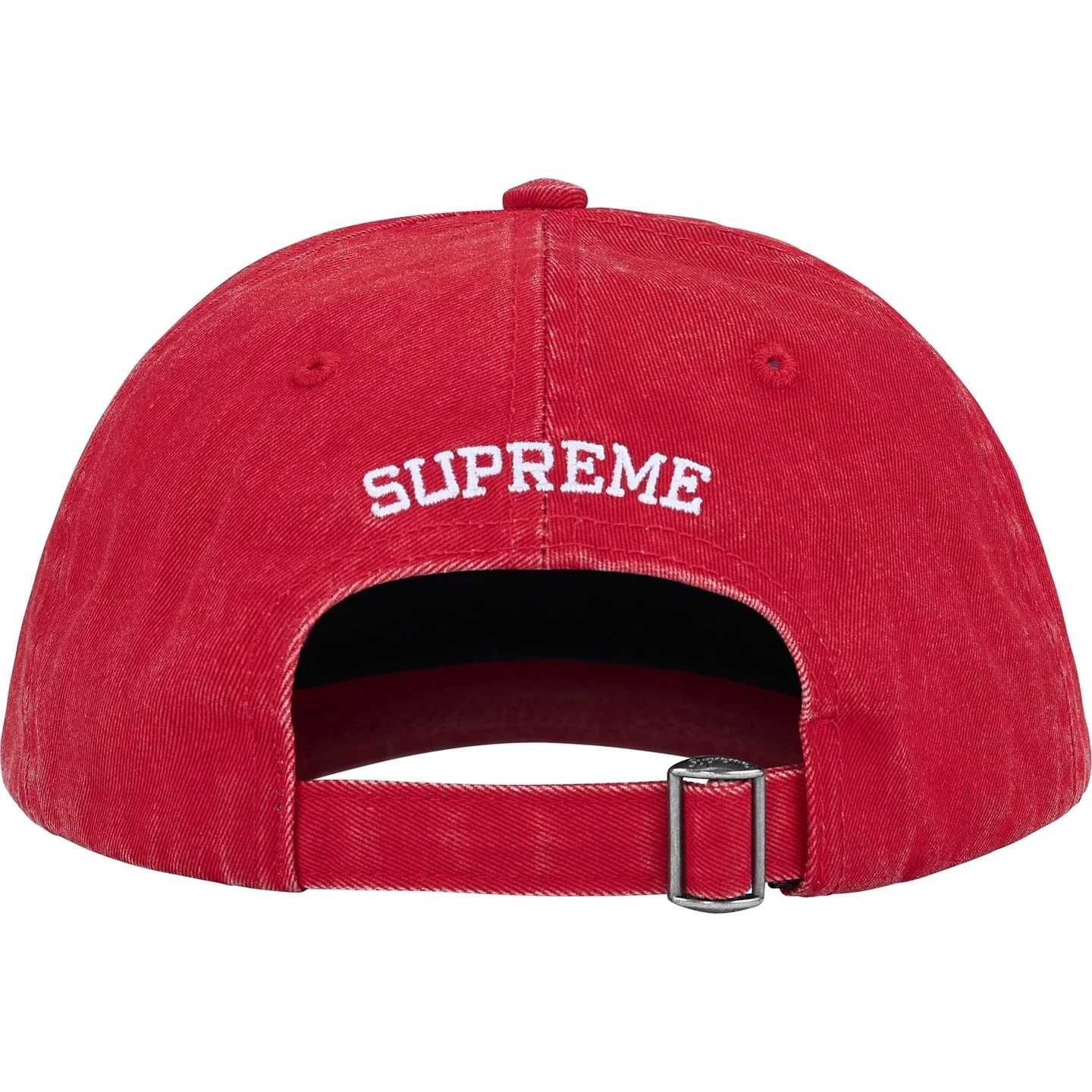 Supreme License Plate 6-Panel 'Red' - DopestKickz