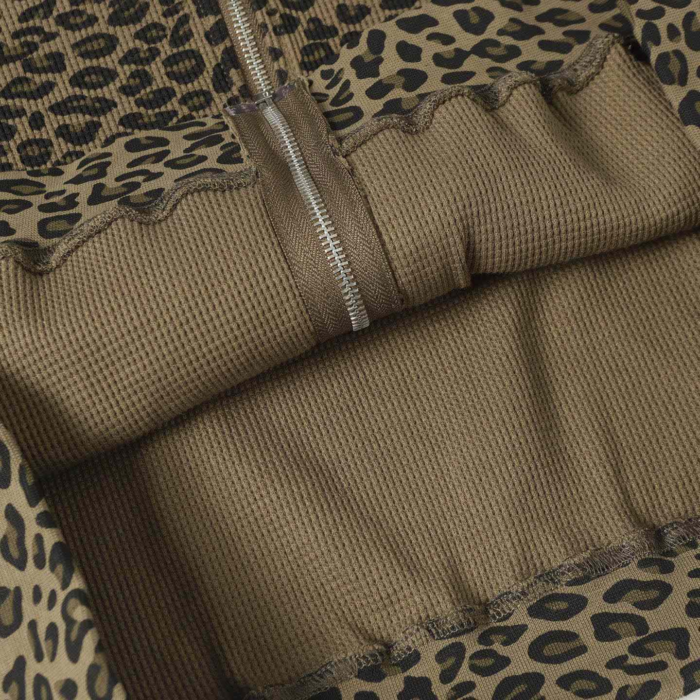 Supreme  Hooded Zip Up Thermal 'Leopard' - DopestKickz