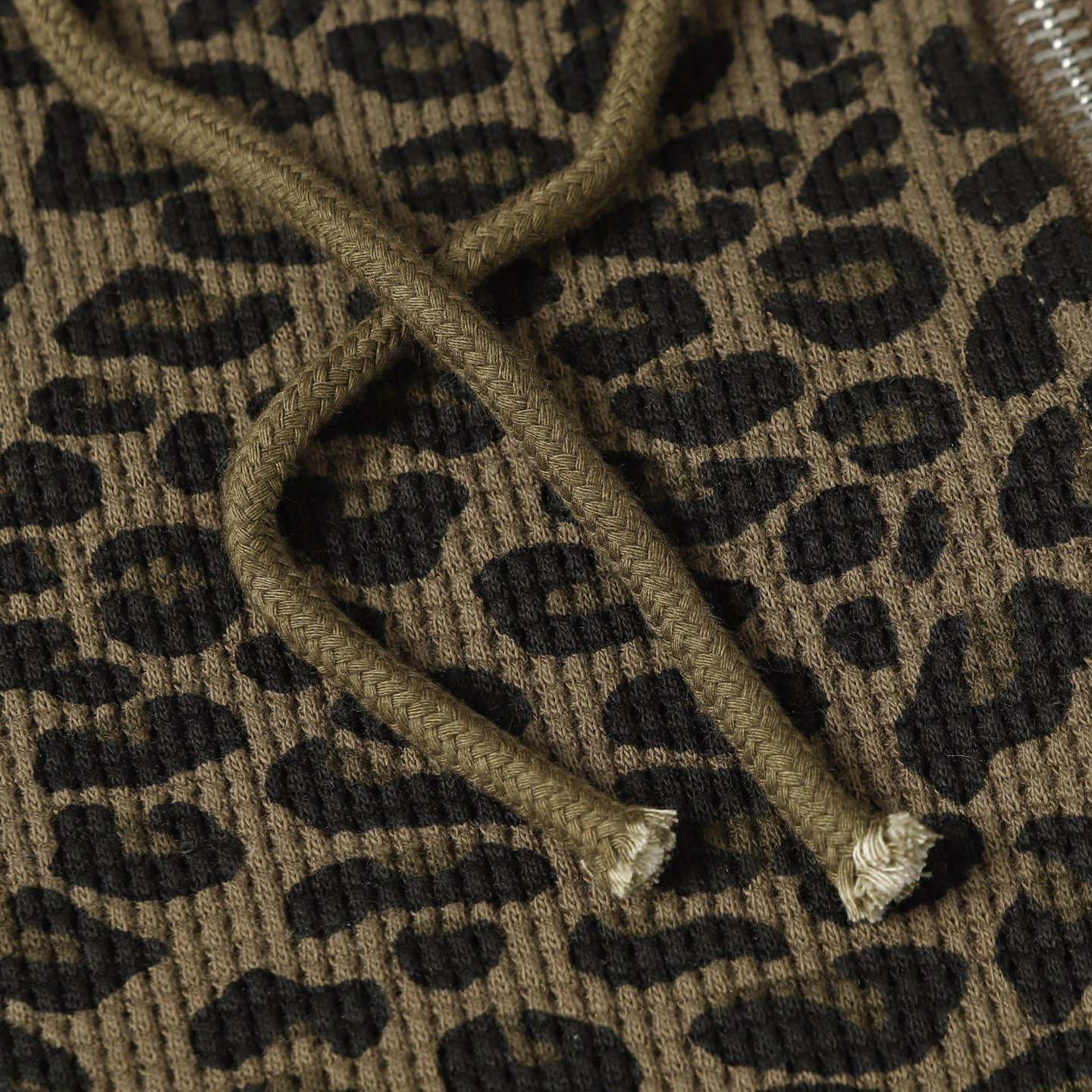 Supreme  Hooded Zip Up Thermal 'Leopard' - DopestKickz