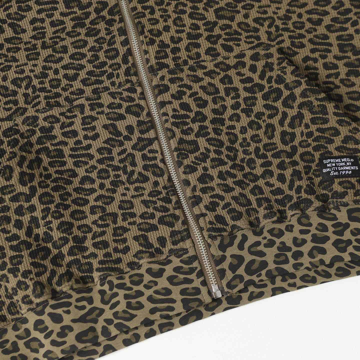 Supreme  Hooded Zip Up Thermal 'Leopard' - DopestKickz