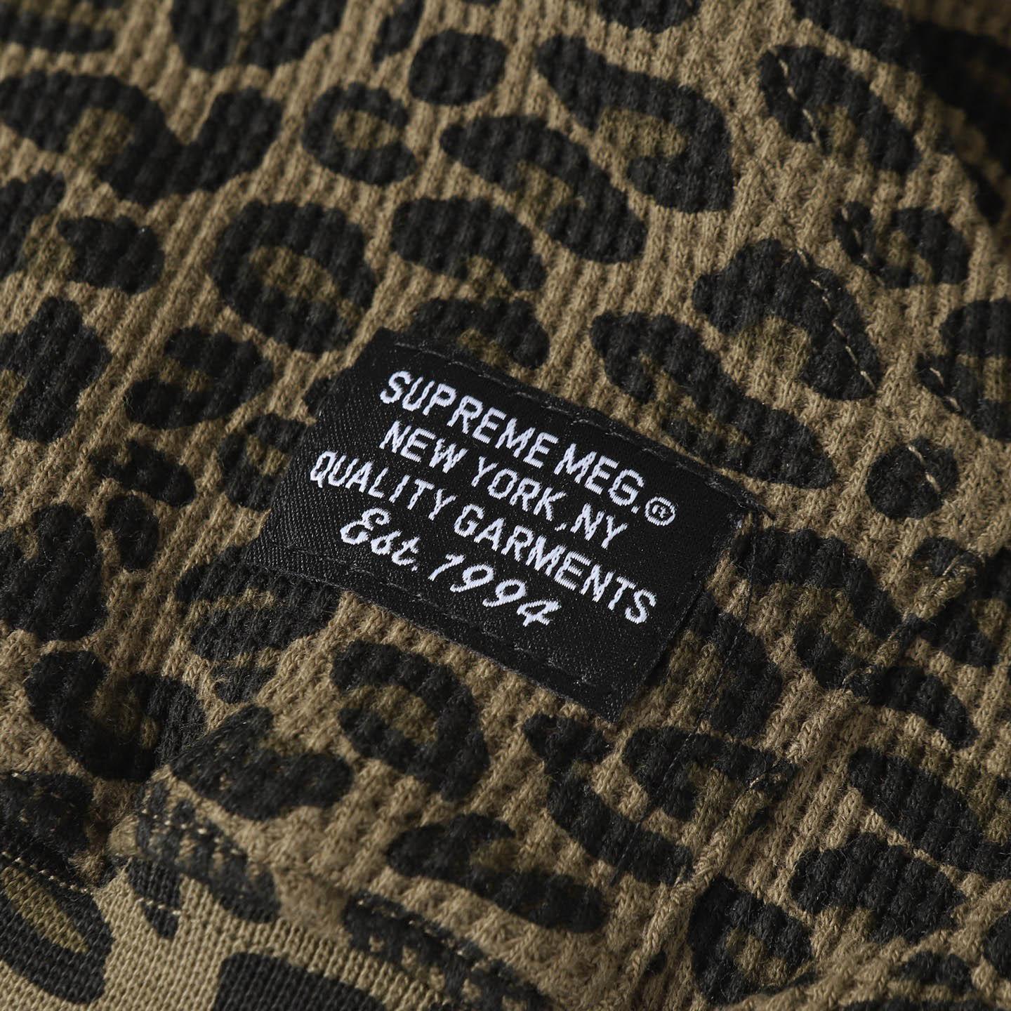Supreme  Hooded Zip Up Thermal 'Leopard' - DopestKickz