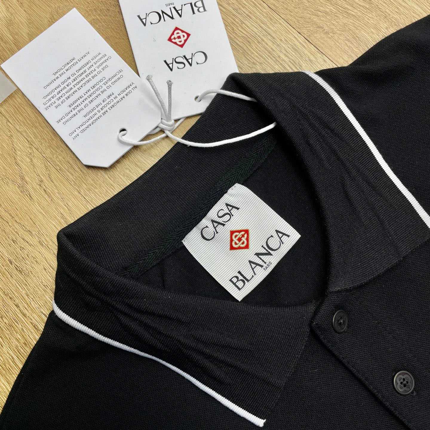 Casablanca Laurel Pique Short Sleeve Polo Shirt C1139 - DopestKickz