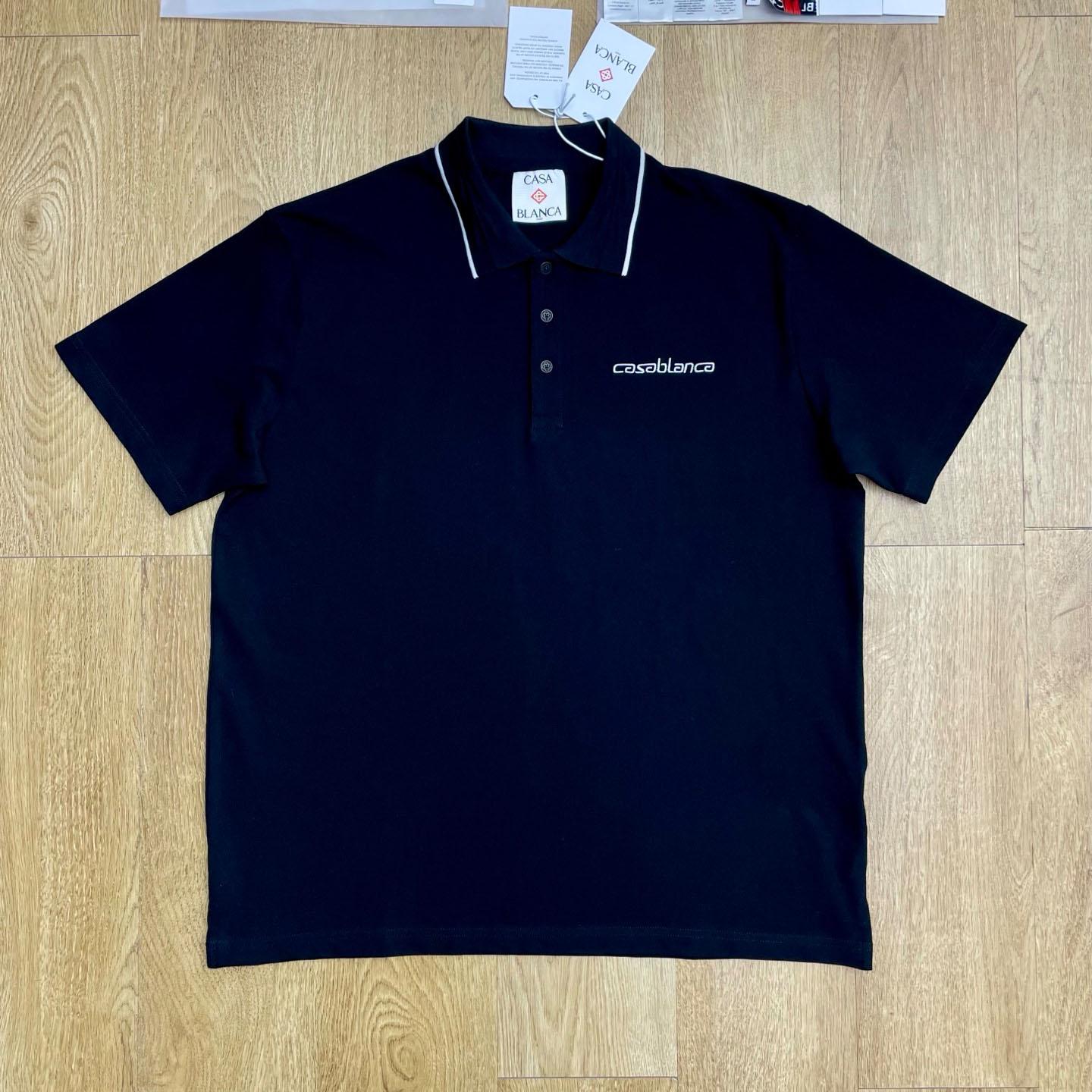 Casablanca Laurel Pique Short Sleeve Polo Shirt C1139 - DopestKickz