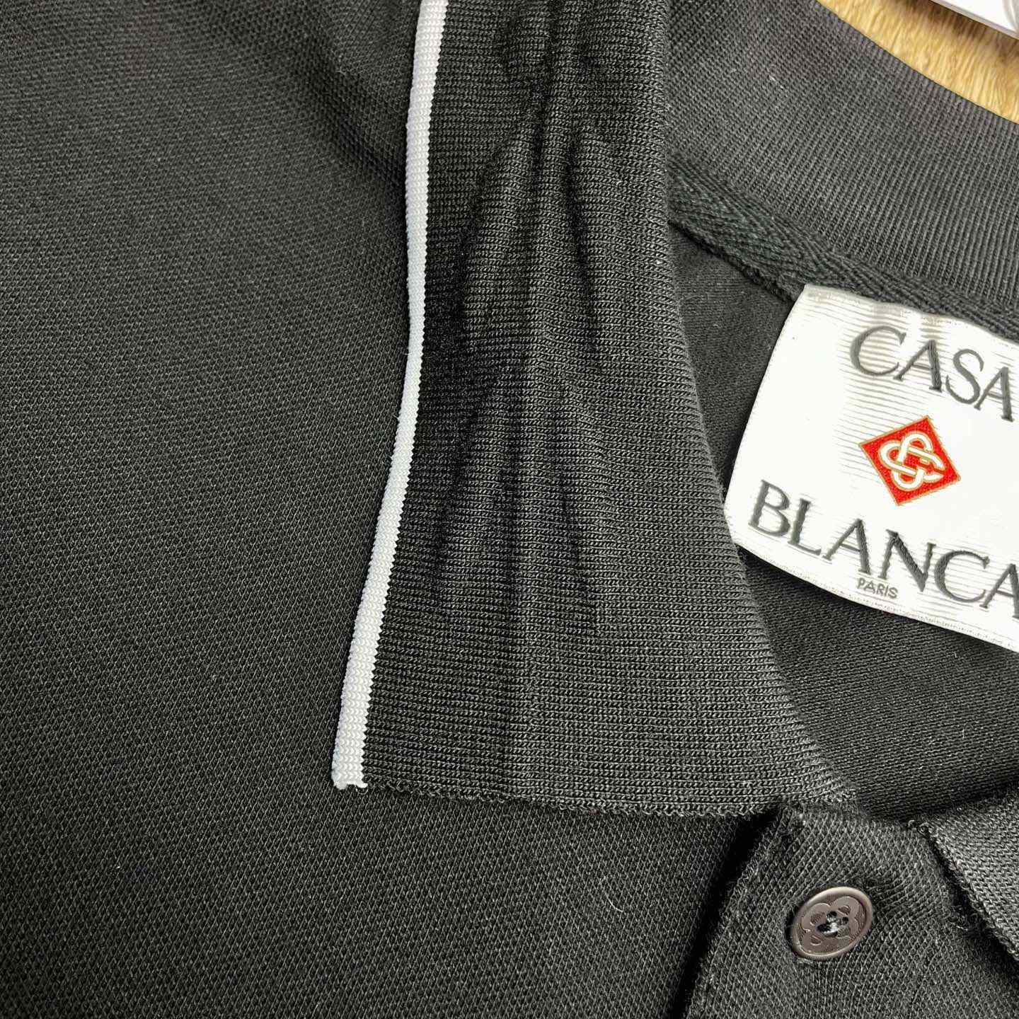 Casablanca Laurel Pique Short Sleeve Polo Shirt C1139 - DopestKickz