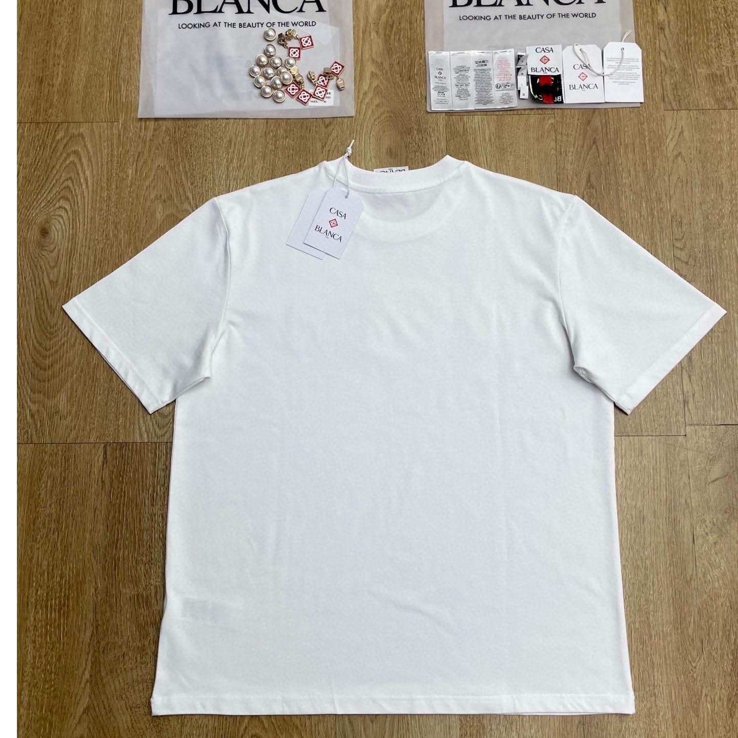 Casablanca Orchid Logo Short Sleeve T‑Shirt C1134 - DopestKickz