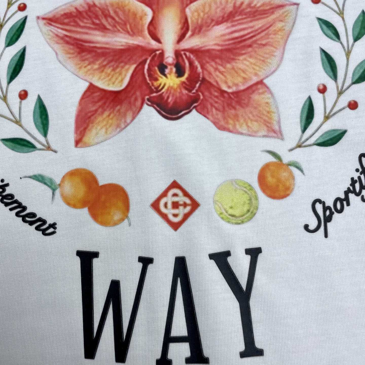 Casablanca Orchid Logo Short Sleeve T‑Shirt C1134 - DopestKickz