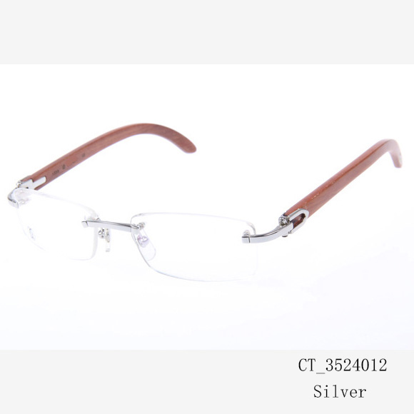 Cartier CT 3524012 Wood Eyeglasses In Silver - DopestKickz