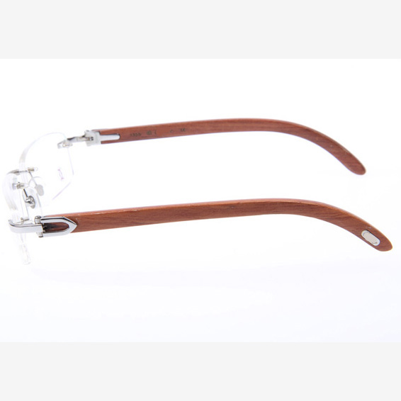 Cartier CT 3524012 Wood Eyeglasses In Silver - DopestKickz
