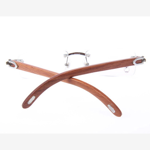 Cartier CT 3524012 Wood Eyeglasses In Silver - DopestKickz