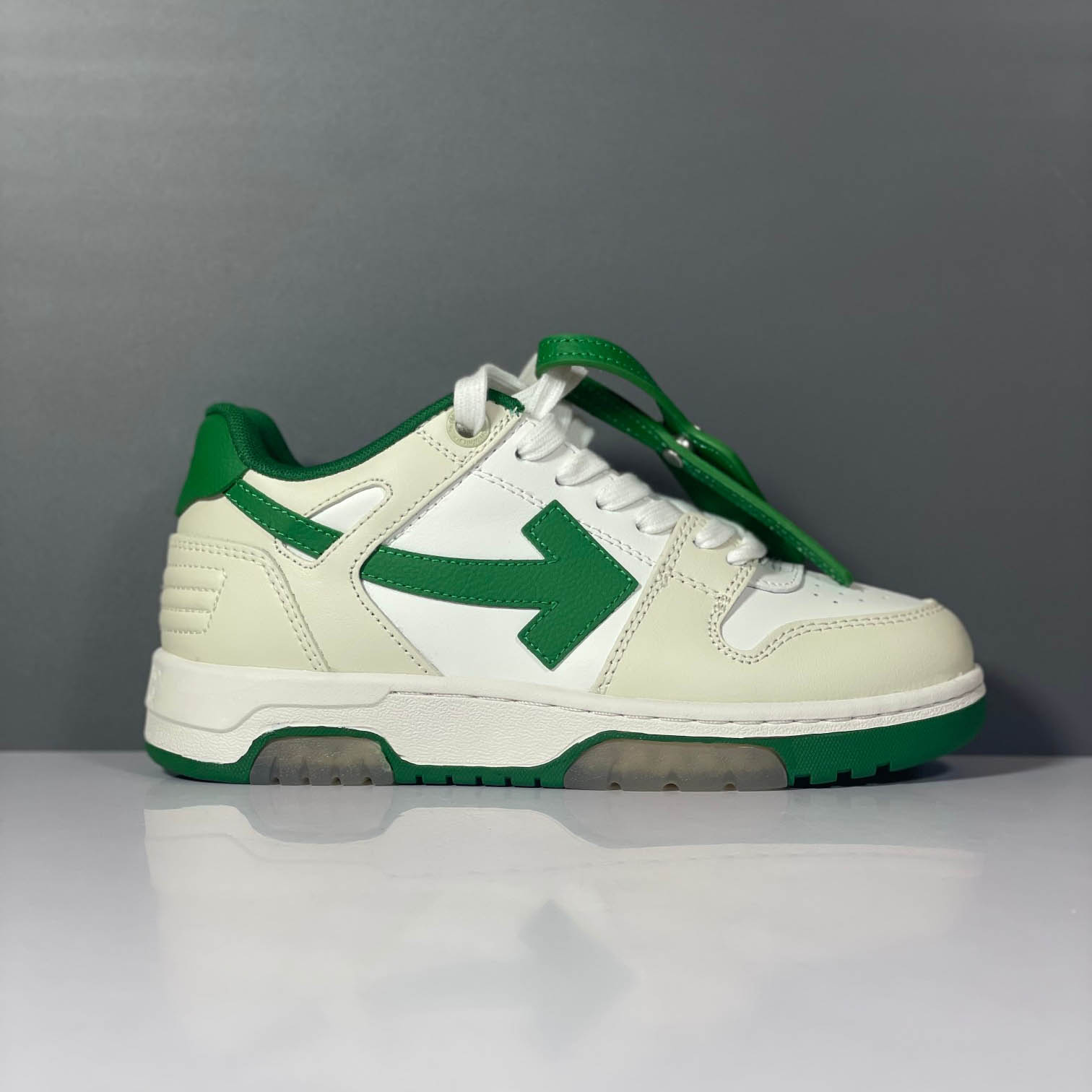 Off-White Out Of Office Low 'White Green' - DopestKickz