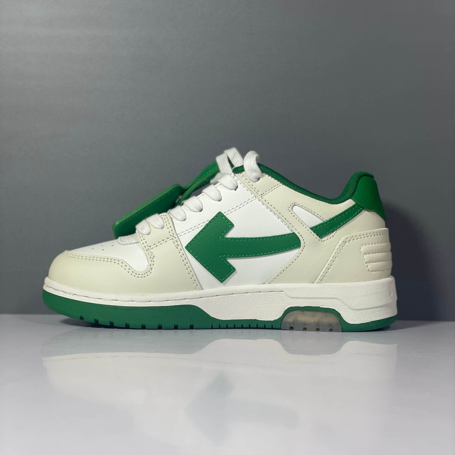 Off-White Out Of Office Low 'White Green' - DopestKickz