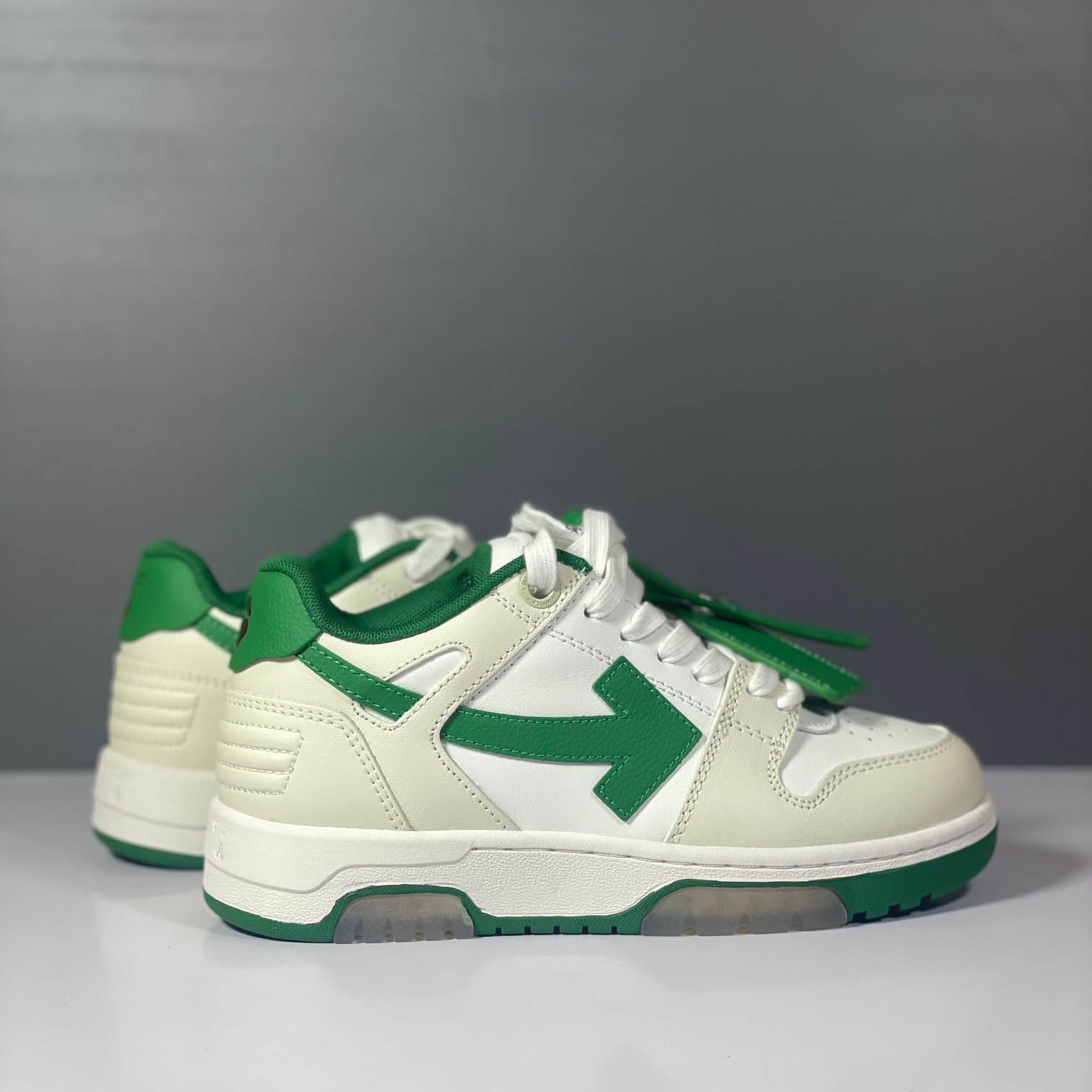 Off-White Out Of Office Low 'White Green' - DopestKickz