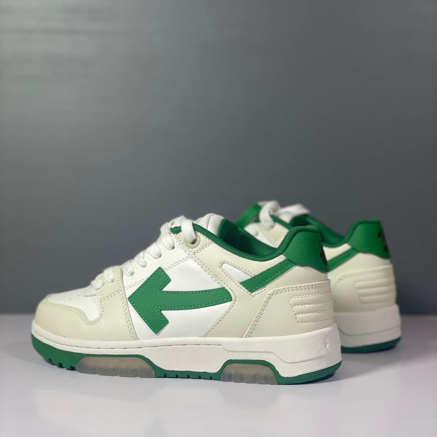 Off-White Out Of Office Low 'White Green' - DopestKickz