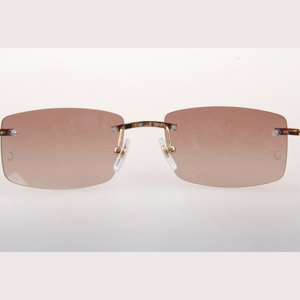 Cartier CT 3524012 Wood Sunglasses In Gold Brown - DopestKickz