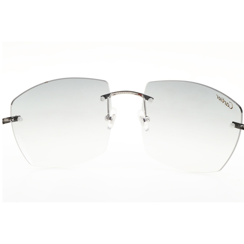 Cartier CT 4189706 Wood Sunglasses In Silver Gradient Grey - DopestKickz