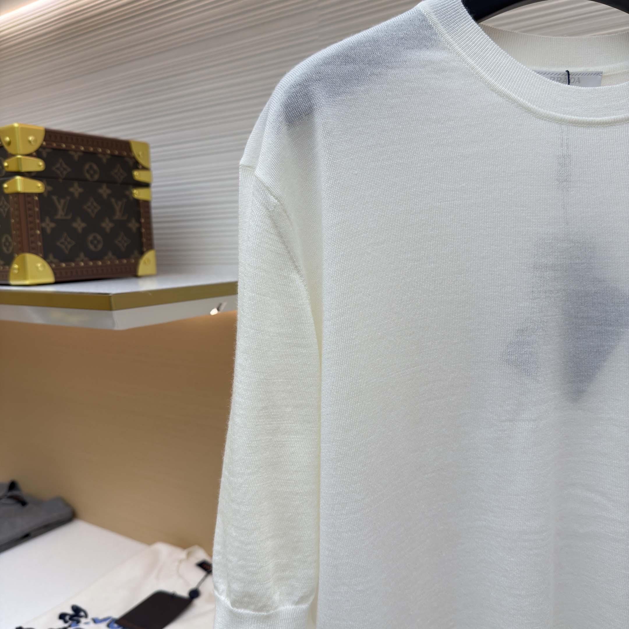 Prada Superfine Wool Crew-neck Sweater - DopestKickz