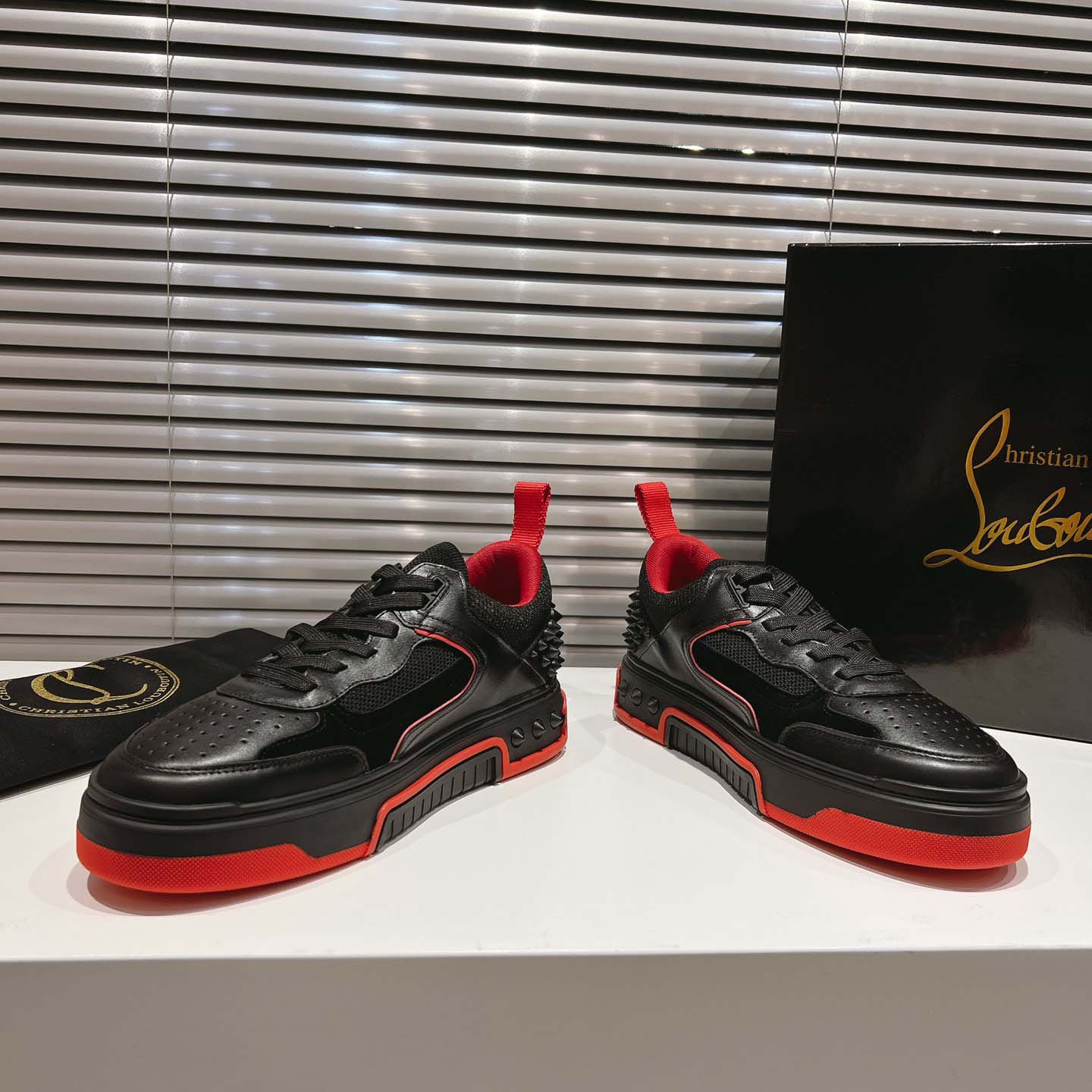 Christian Louboutin Astroloubi Leather Sneakers - DopestKickz