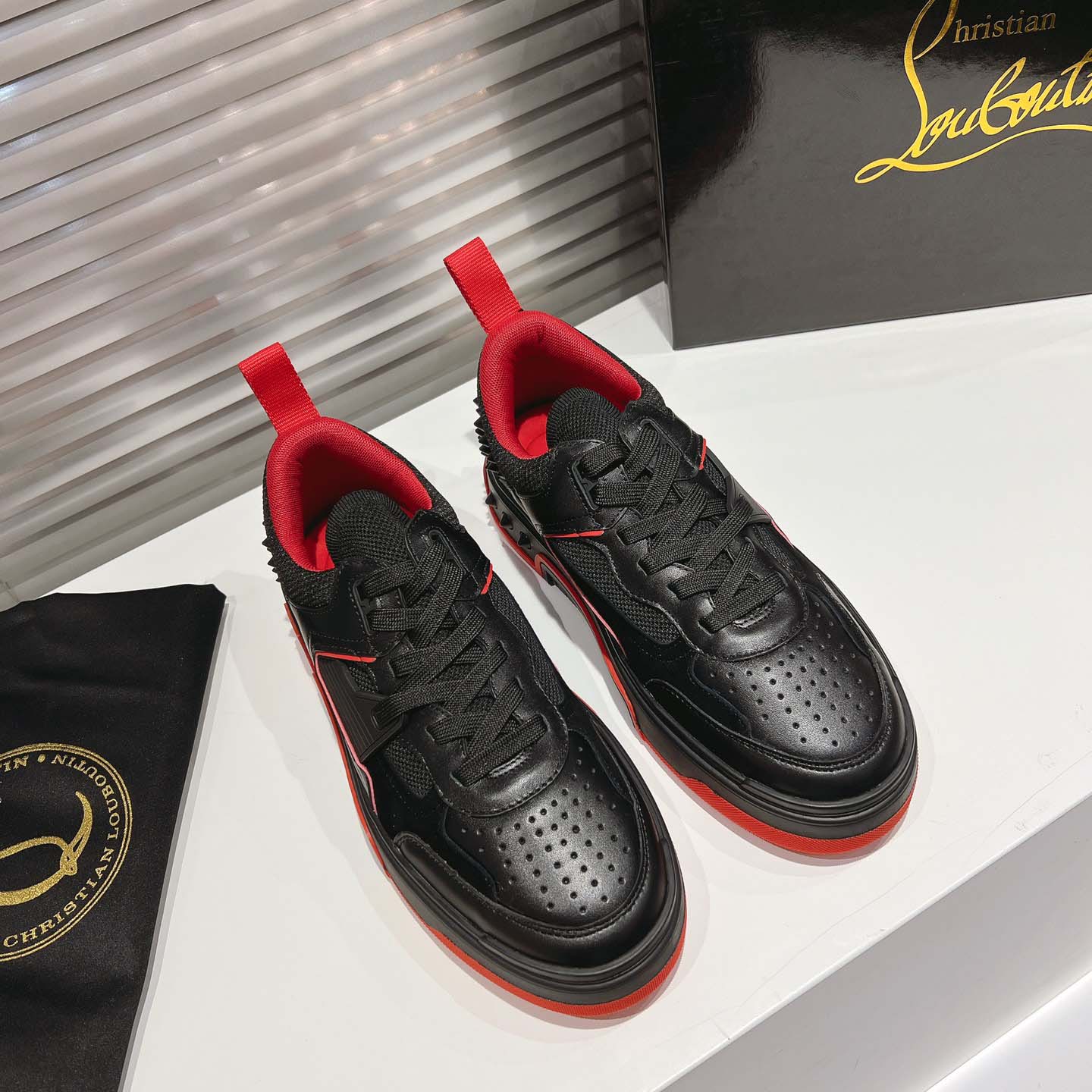 Christian Louboutin Astroloubi Leather Sneakers - DopestKickz