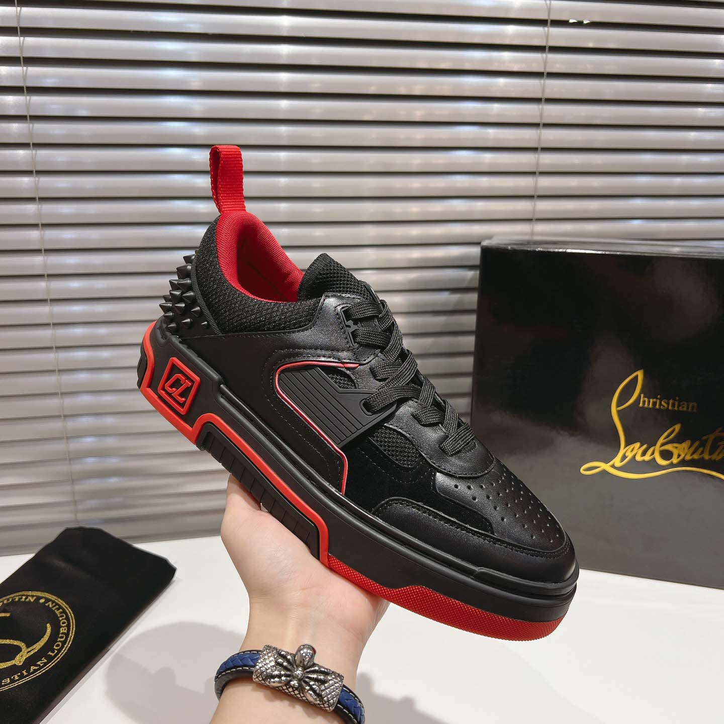 Christian Louboutin Astroloubi Leather Sneakers - DopestKickz