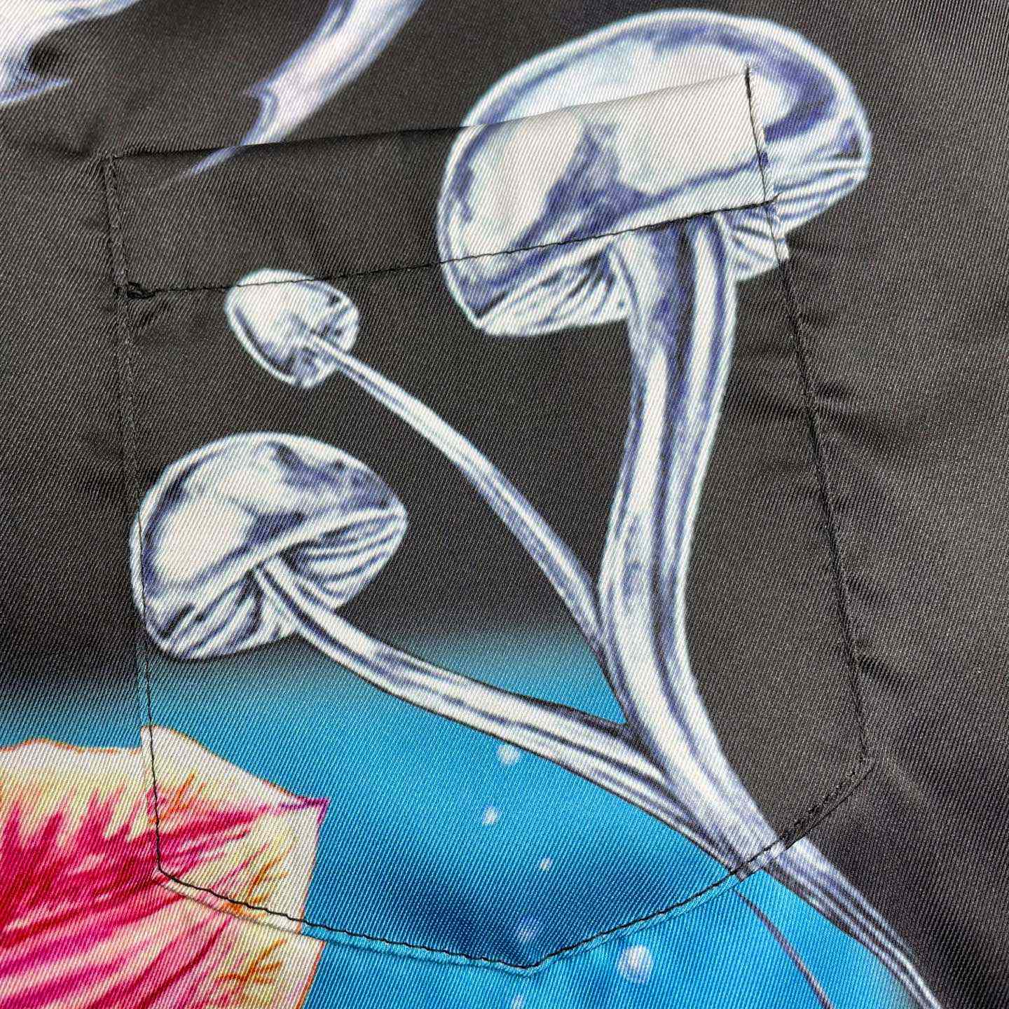 Casablanca Blades Short Sleeve Silk Satin Shirt CA3571 - DopestKickz
