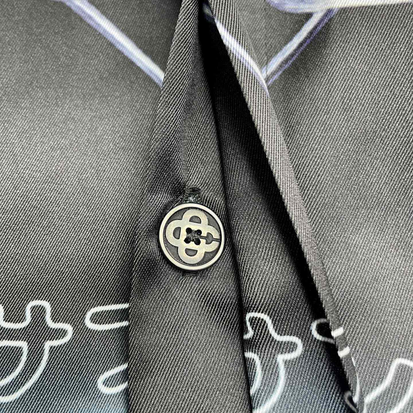 Casablanca Blades Short Sleeve Silk Satin Shirt CA3571 - DopestKickz