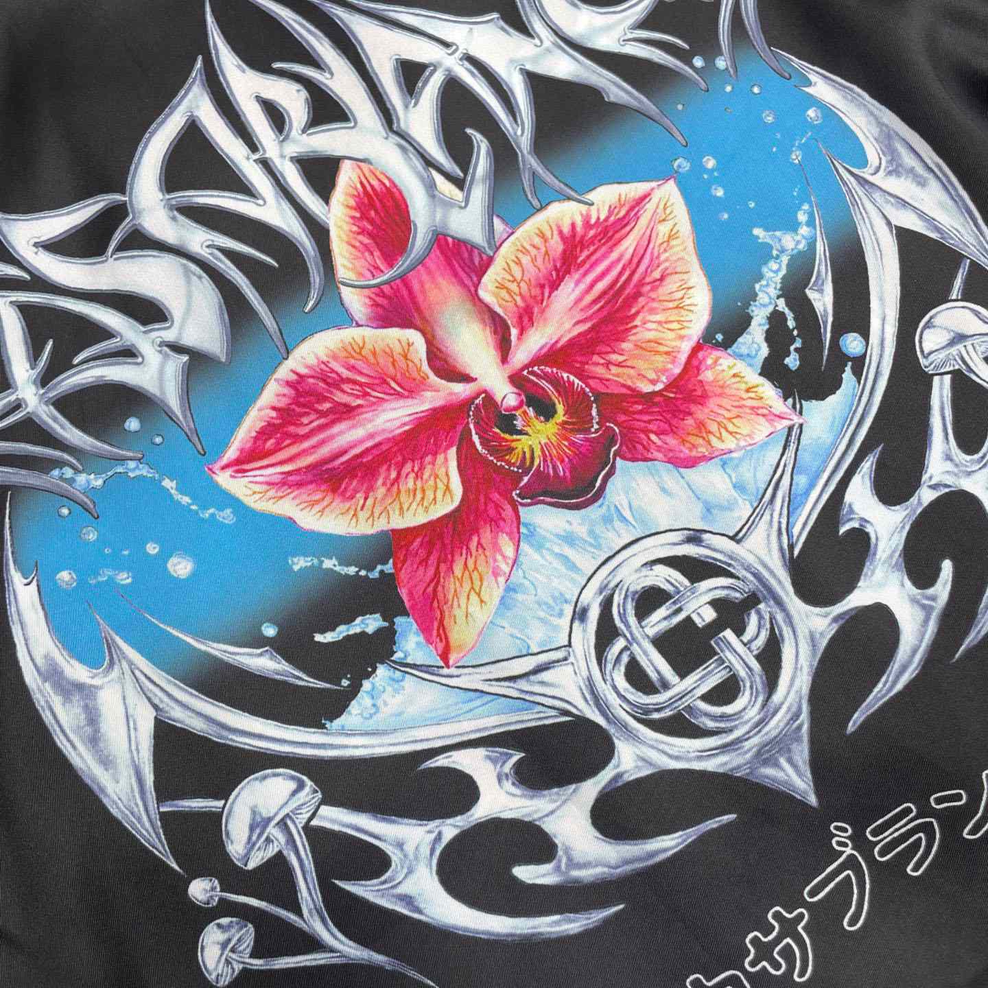 Casablanca Blades Short Sleeve Silk Satin Shirt CA3571 - DopestKickz