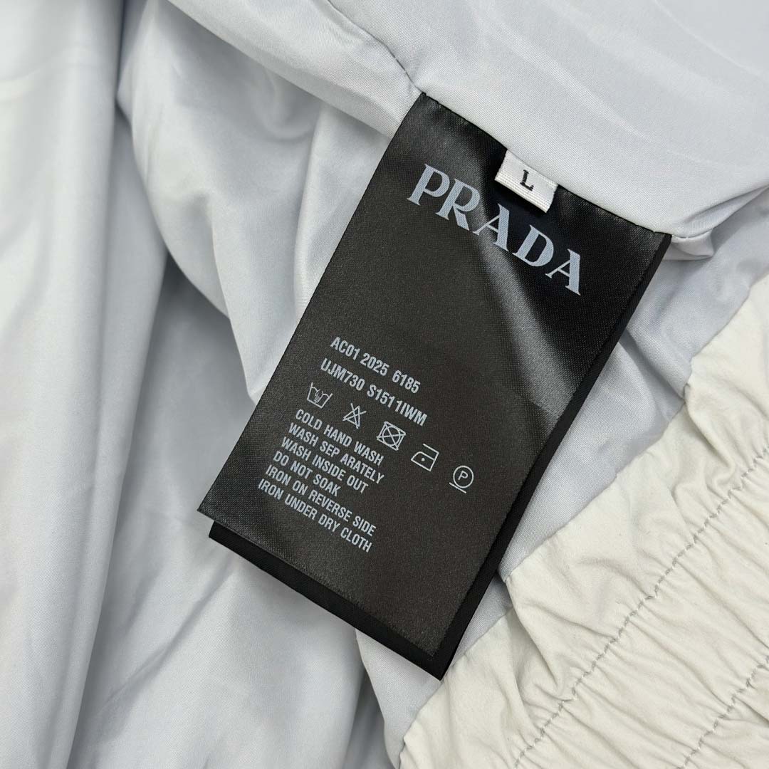 Prada White Nylon Puffer Gilet Jacket - DopestKickz