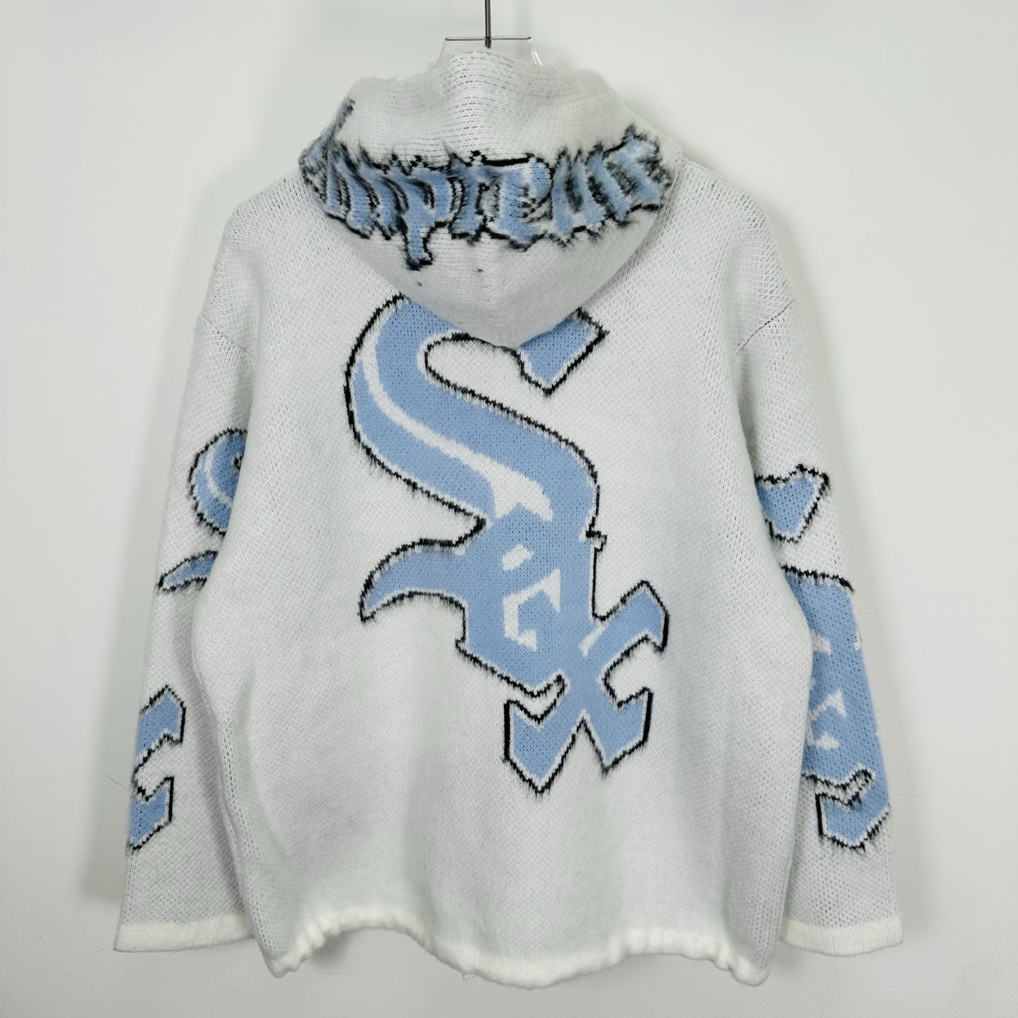Supreme x Chicago White Sox Zip Up Hooded Sweater 'White' - DopestKickz