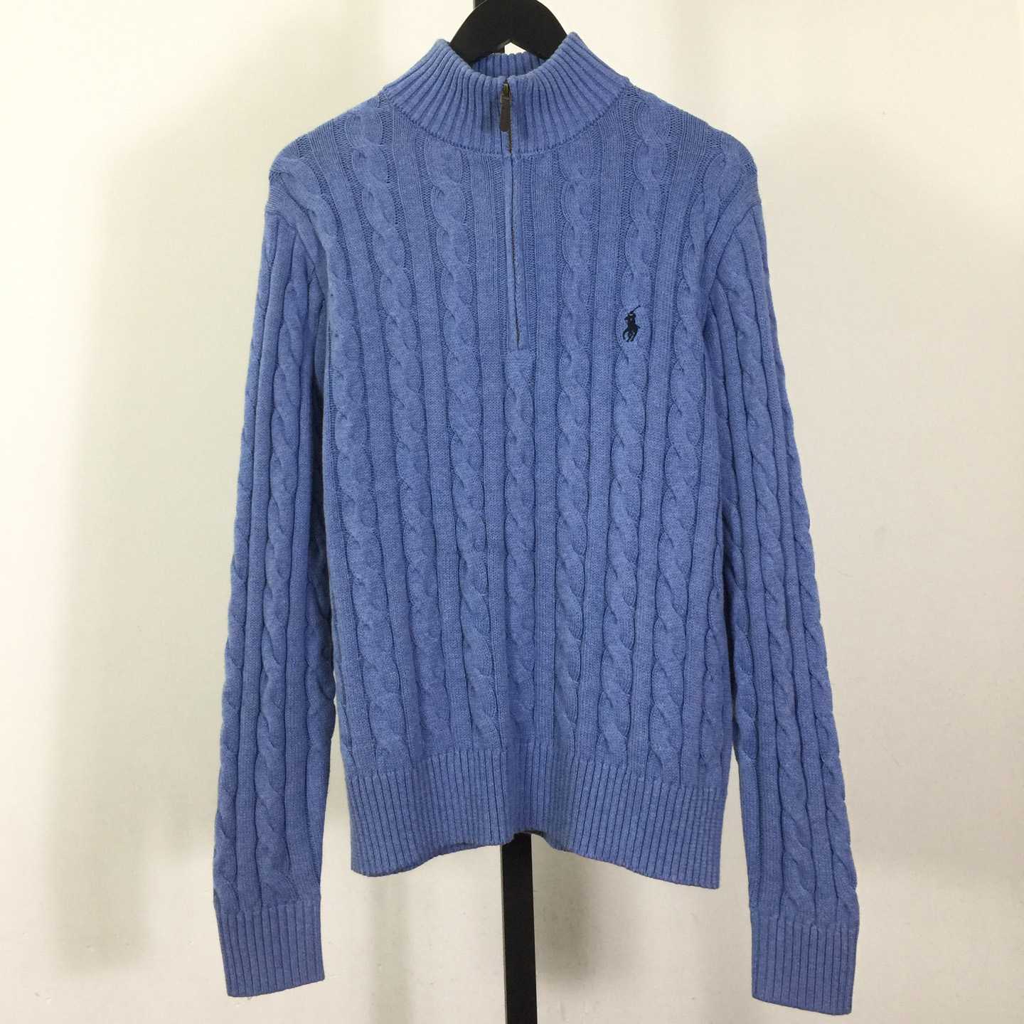 Polo Ralph Cable-Knit Cotton Quarter-Zip Jumper - DopestKickz