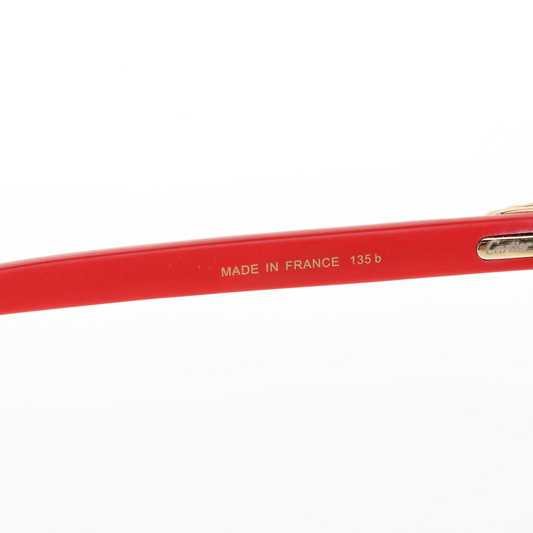 Cartier CT 4189706 Big Diamond Red Wood Sunglasses In Gold Gradient Grey - DopestKickz