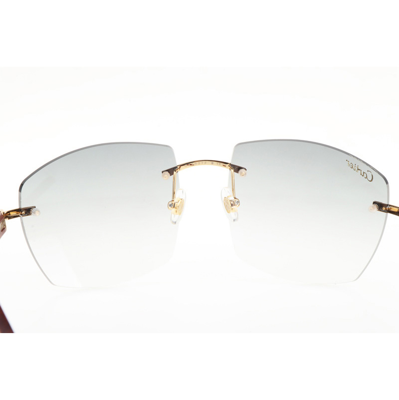 Cartier CT 4189706 Wood Sunglasses In Gold Gradient Grey - DopestKickz