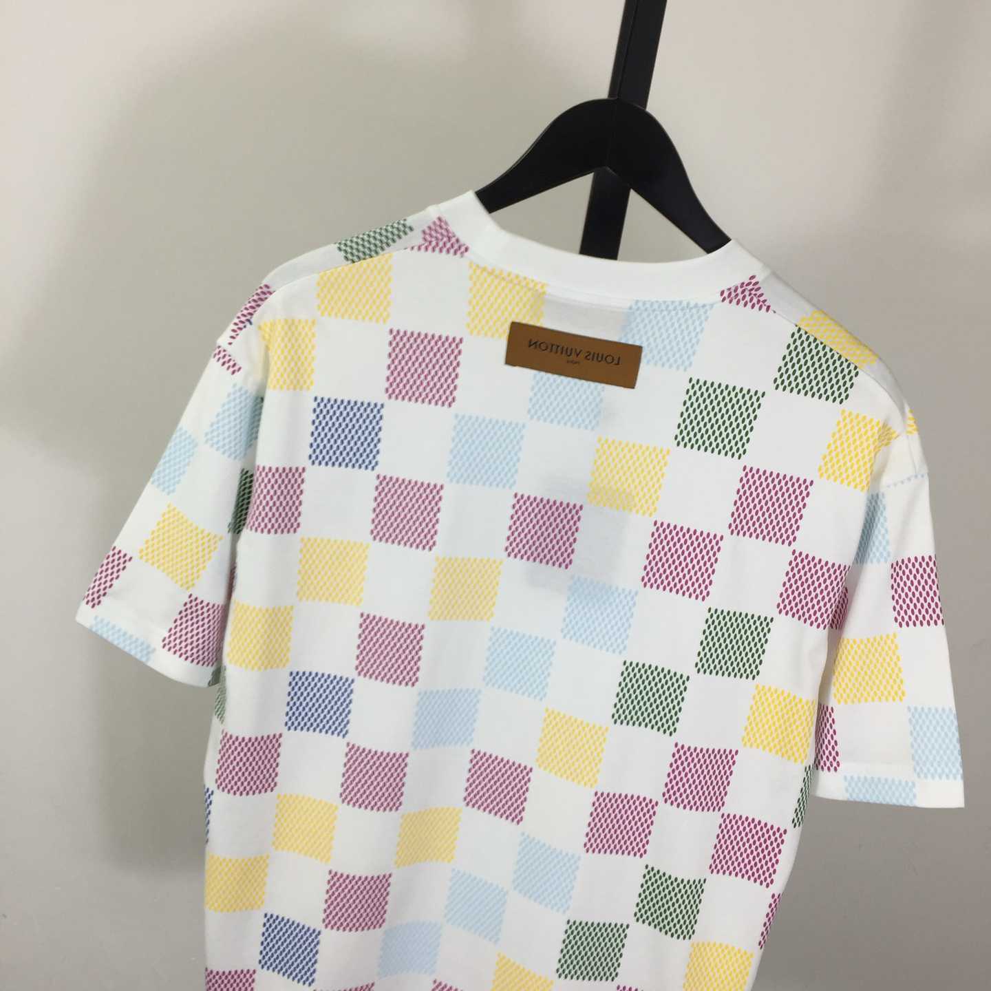 Louis Vuitton Damier Jacquard Short-sleeved Crewneck T-shirt - DopestKickz