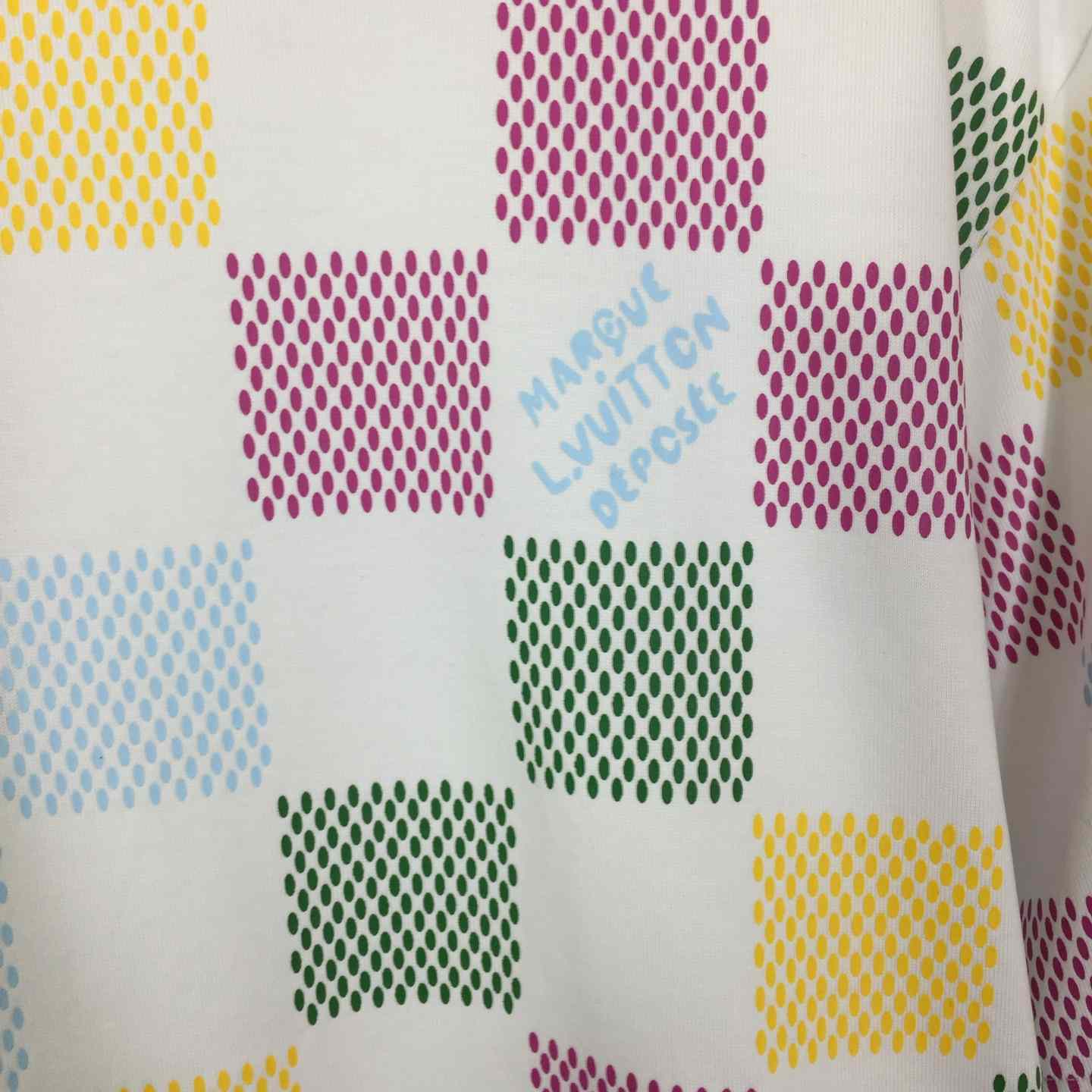 Louis Vuitton Damier Jacquard Short-sleeved Crewneck T-shirt - DopestKickz