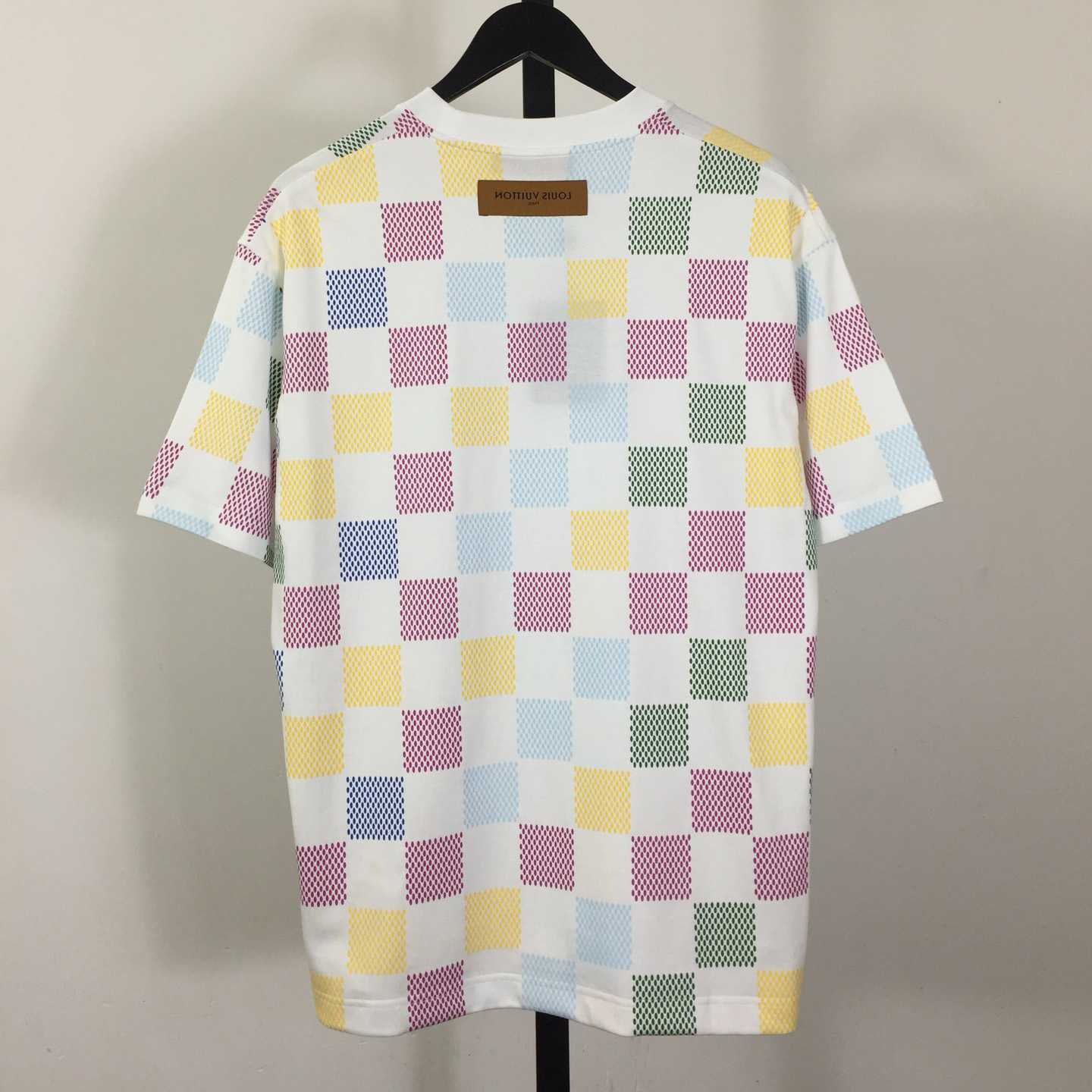 Louis Vuitton Damier Jacquard Short-sleeved Crewneck T-shirt - DopestKickz