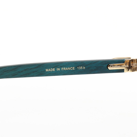 Cartier CT 4189706 Green Wood Sunglasses In Gold Gradient Grey - DopestKickz