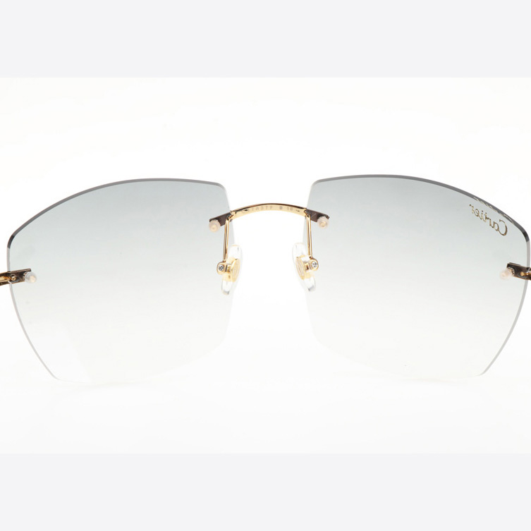 Cartier CT 4189706 Green Wood Sunglasses In Gold Gradient Grey - DopestKickz