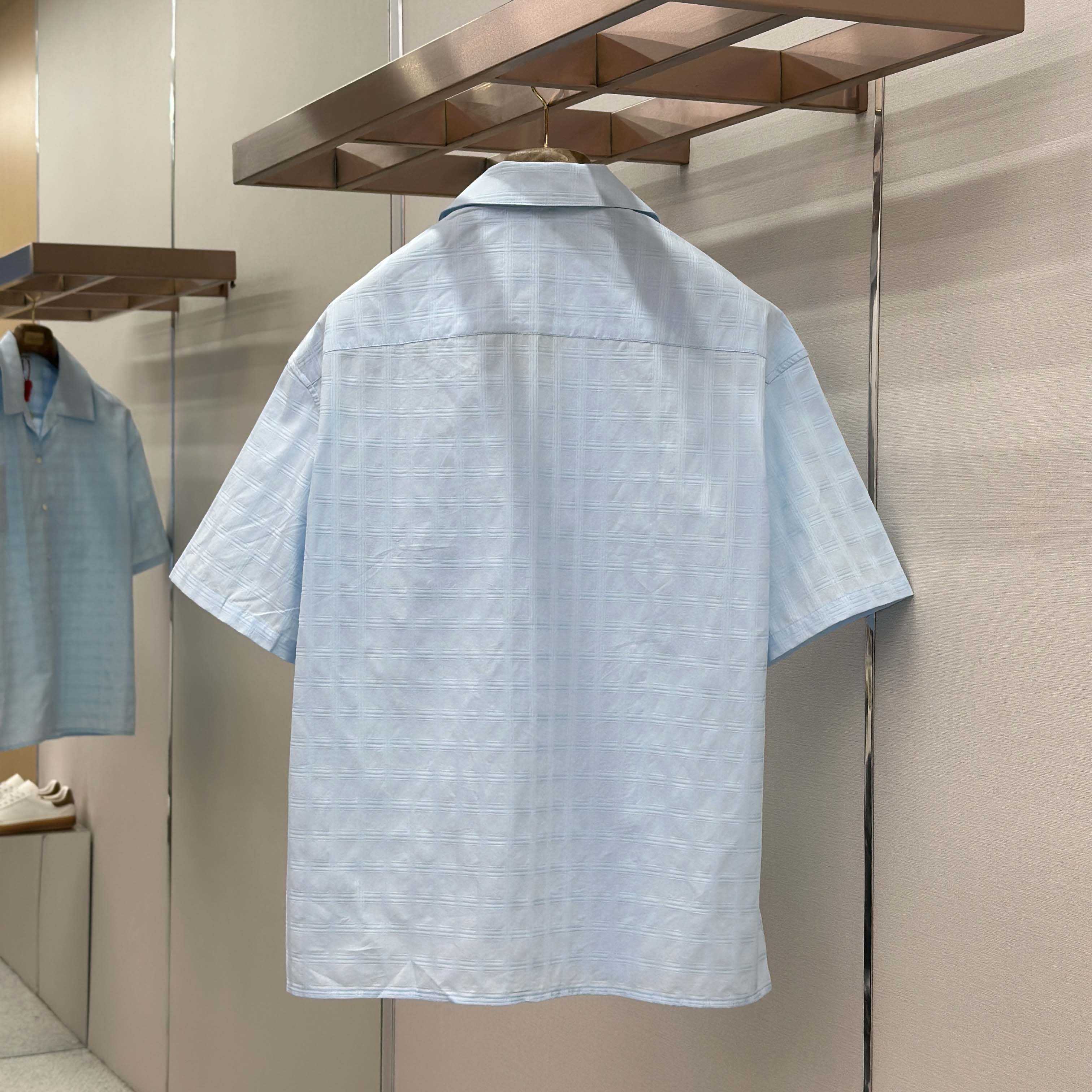 Loewe Short Sleeve Shirt in Cotton Blue - DopestKickz