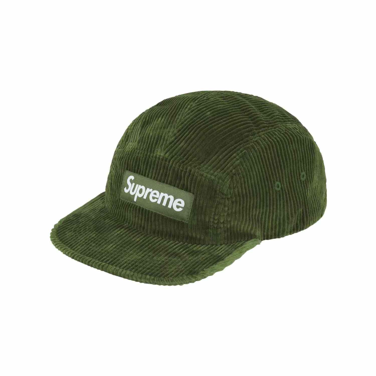 Supreme Corduroy Camp Cap 'Olive' - DopestKickz