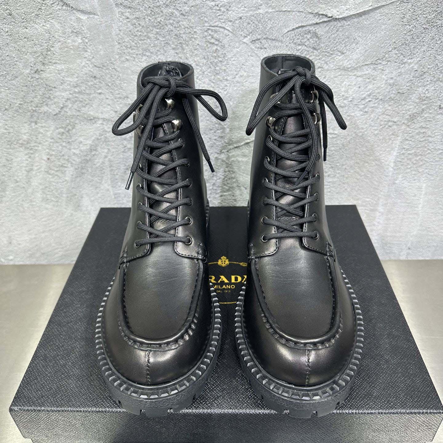 Prada Lace-up Lug-sole Boots - DopestKickz