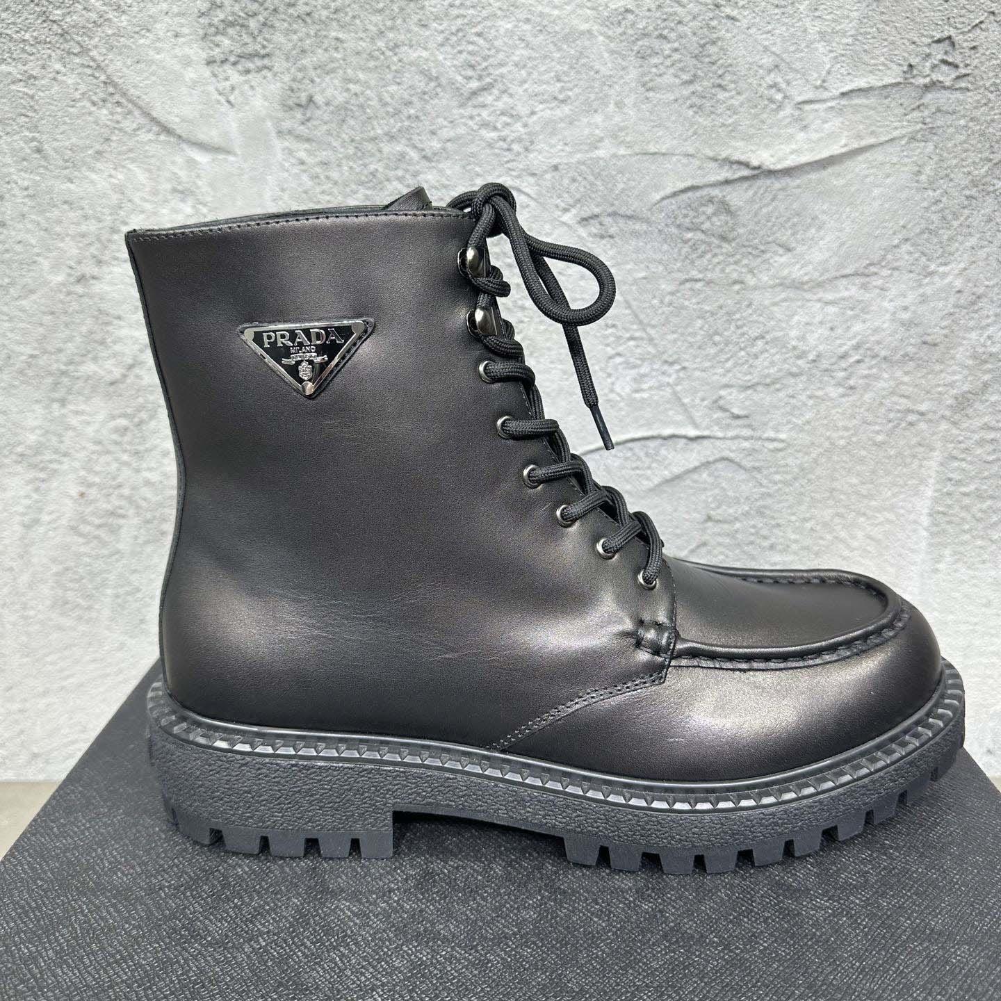 Prada Lace-up Lug-sole Boots - DopestKickz