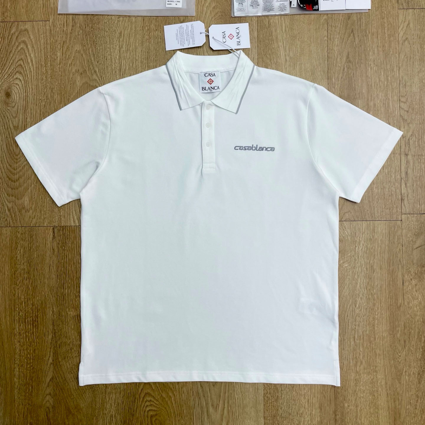 Casablanca Laurel Pique Short Sleeve Polo Shirt C1138 - DopestKickz