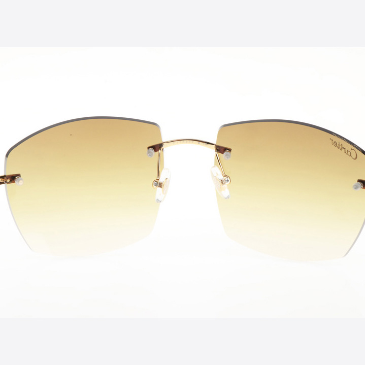 Cartier CT 4189706 Green Wood Sunglasses In Gold Gradient Brown - DopestKickz