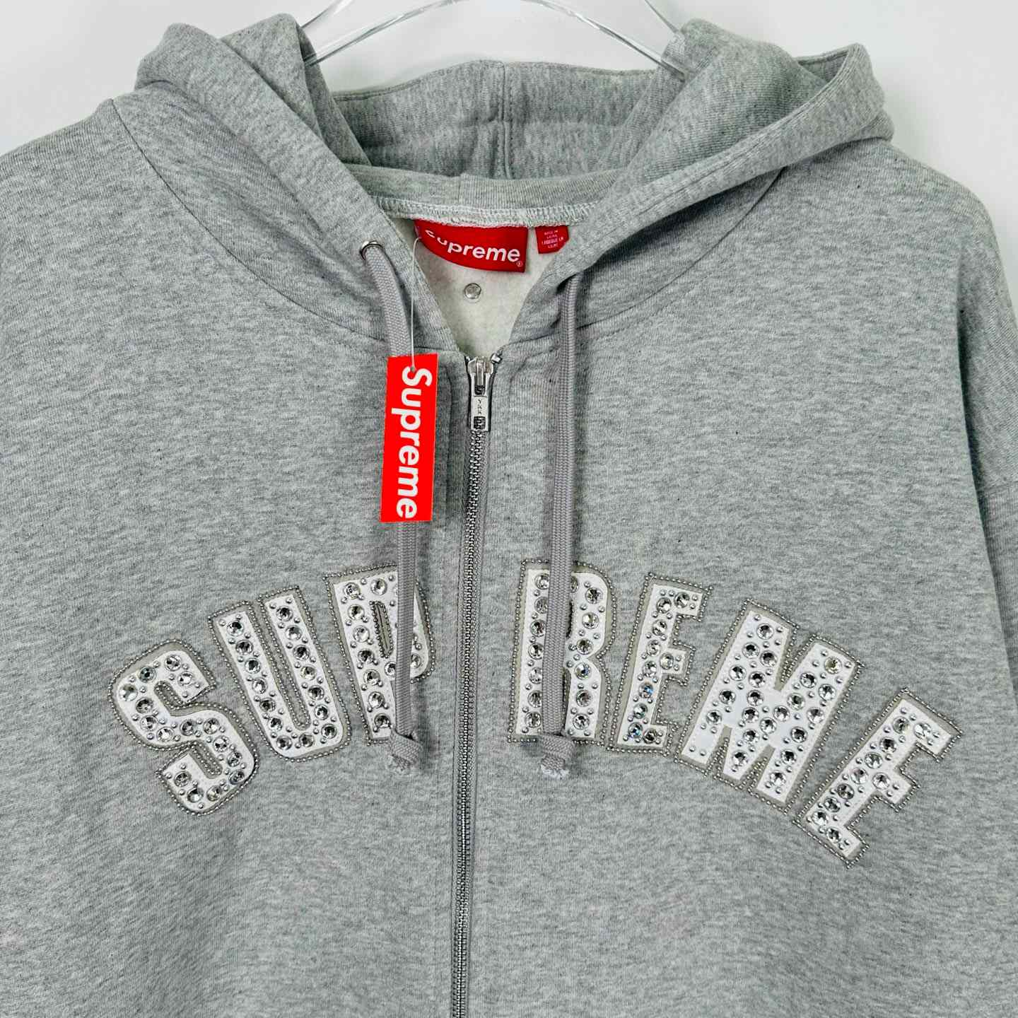 Supreme x B.B. Simon Zip Up Hooded Sweatshirt 'Heather Grey' - DopestKickz